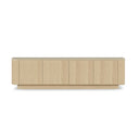 Mueble TV MARSELLA de 200 cm con 4 puertas, en roble natural, vista de frente