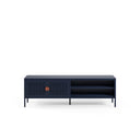 Mueble TV SAYLA de 160 cm con 2 puertas, en azul oscuro, vista de frente