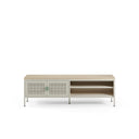 Mueble TV SAYLA de 160 cm con 2 puertas, en crema, vista de frente