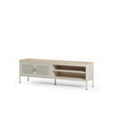 Mueble TV SAYLA de 160 cm con 2 puertas, en crema, vista lateral