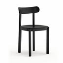 Silla NARA, en negro, vista en tres cuartos – Teulat