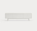 Mueble TV SIERRA de 180 cm con 3 puertas, en blanco, visto de frente – Teulat