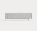 Mueble TV SIERRA de 180 cm con 3 puertas, en gris, visto de frente – Teulat