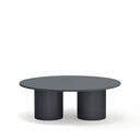 Mesa de centro redonda TOTEM de 110 cm, en gris antracita – Teulat