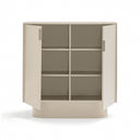 Mueble auxiliar alto TOTEM de 110 cm con 2 puertas, en arena – Teulat