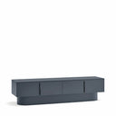 Mueble TV TOTEM de 200 cm con 4 puertas, en gris antracita – Teulat