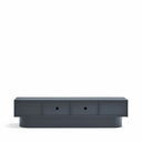 Mueble TV TOTEM de 200 cm con 4 puertas, en gris antracita – Teulat